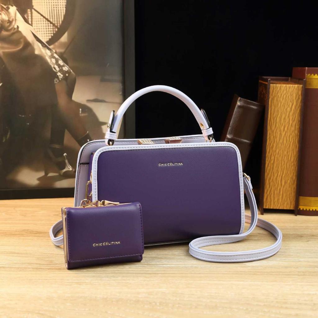 Solid Color New Handbag Trendy Fashion Shoulder Bag Crossbody Bag Textured Large and Small Combination Bag Direct from Manufacturer