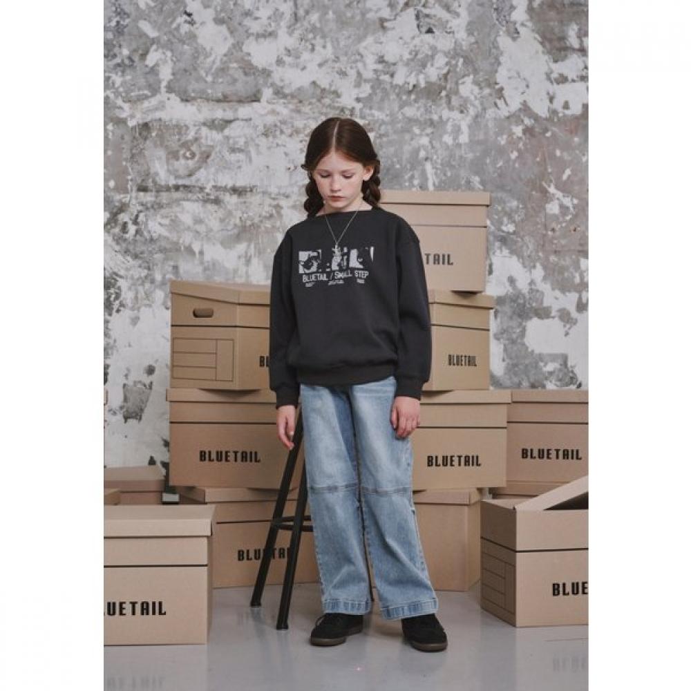 Bluetail Charcoal Gray Wide Neck Sweatshirt Azg4ts03cg