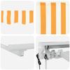 Electric Retractable Awning Yellow and White 3.5 X 2 M