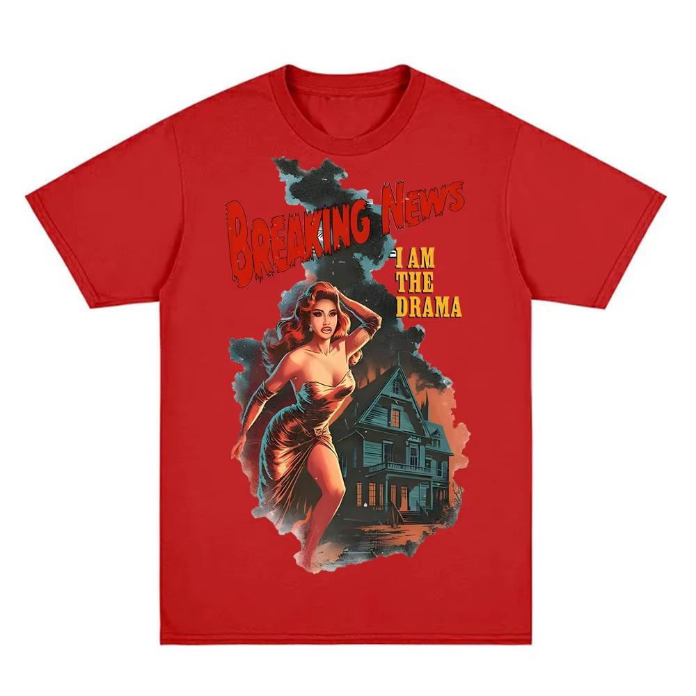 

Cardi B - AM I THE DRAMA Альбом Футболка Круглый Хлопок Новая Футболка Графическая Печать Панк Футболка Ropa Mujer Одежда Футболки Топ 4XL