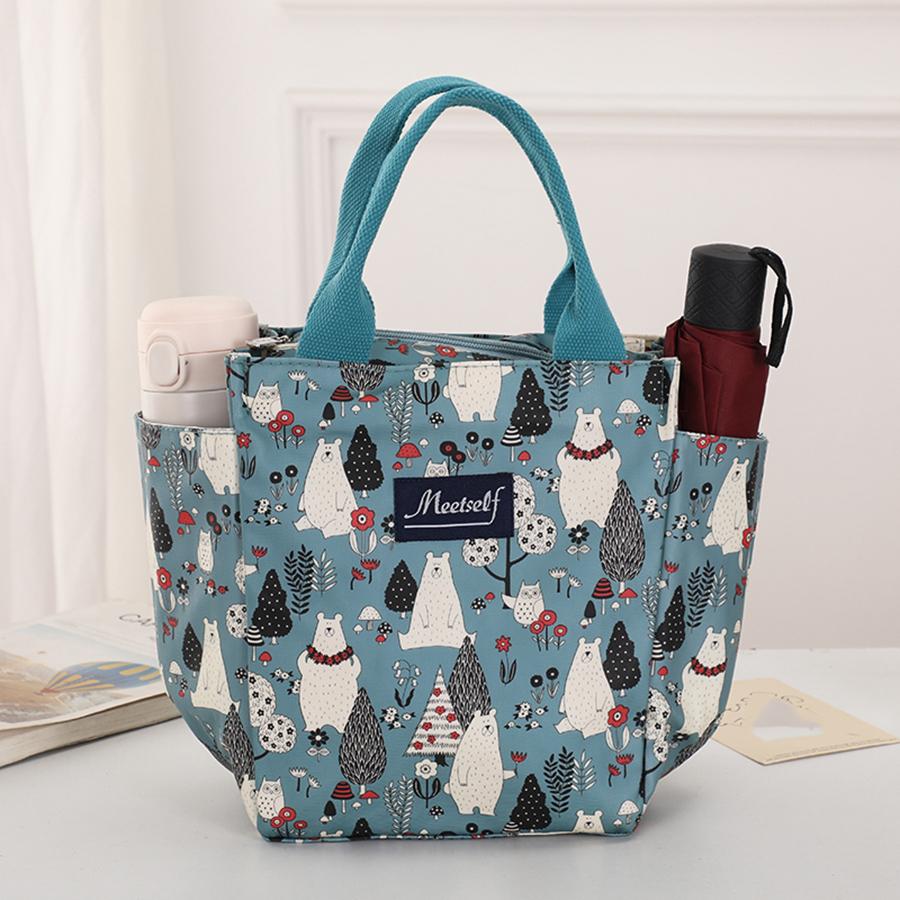 Office Workers Go Out with a Lunch Box Bag Thermal Bento Bag Fashion Handbag Carry Mommy Bag