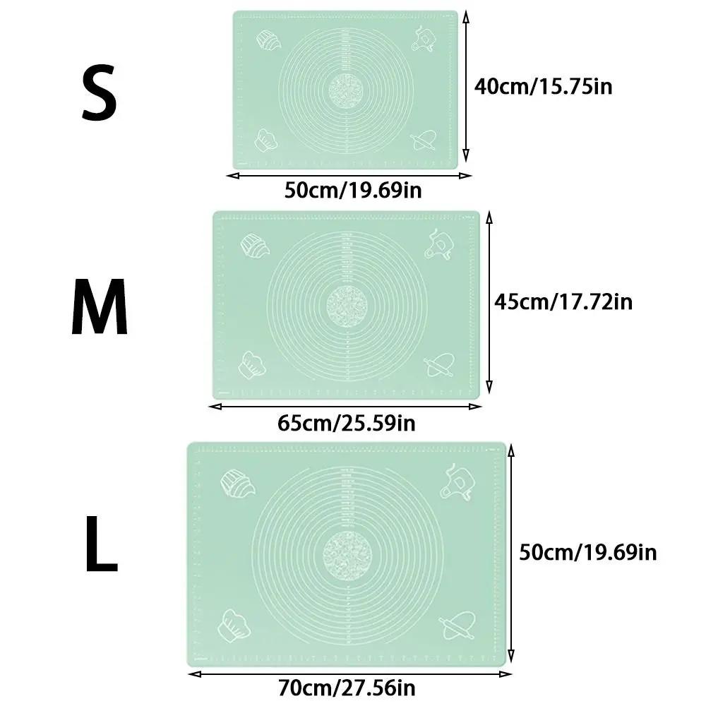 New Silicone Rolling Mat Non-Stick Non-slip Baking Mat Thickened Kneading Dough Mat