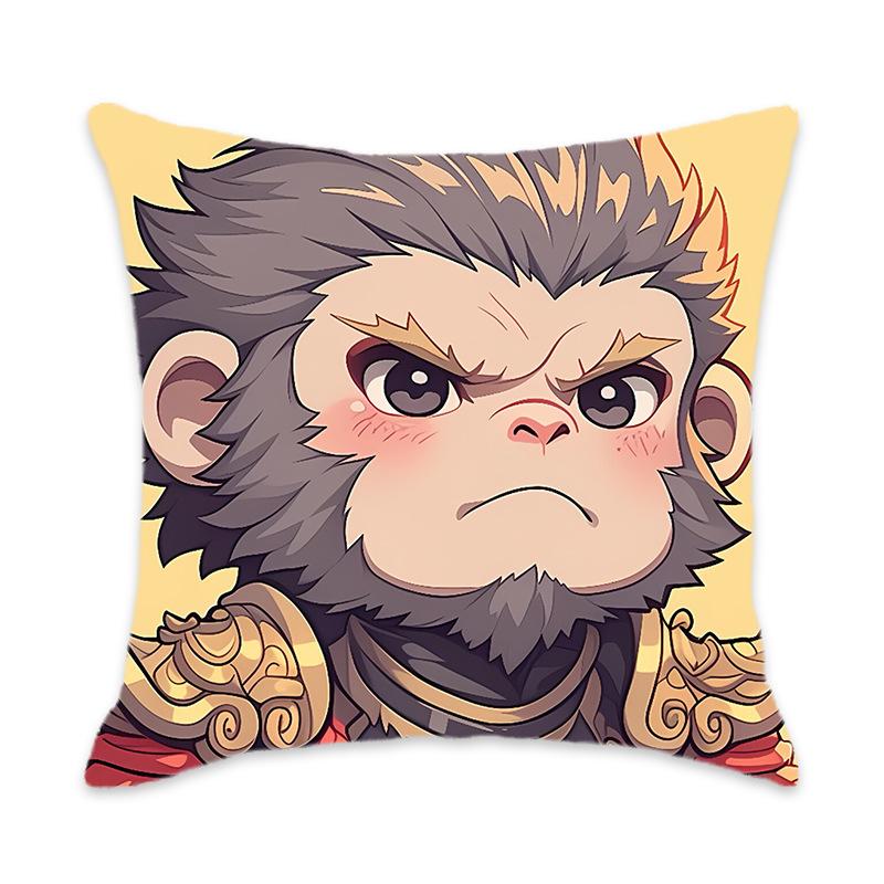 

Подушки из серии New Black Myth Wukong Удобные и мягкие подушки для автомобиля, дома, спальни, прикроватные подушки, подушки 45 * 45Cm (pillow without core)