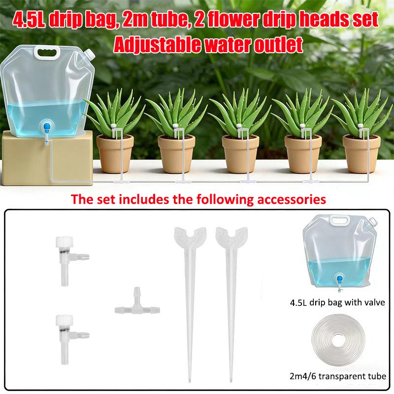 4.5L Adjustable Drip Irrigation Plant Self Watering Bag Automatic Slow Release Watering Device Indoor Potted Garden WateringTool