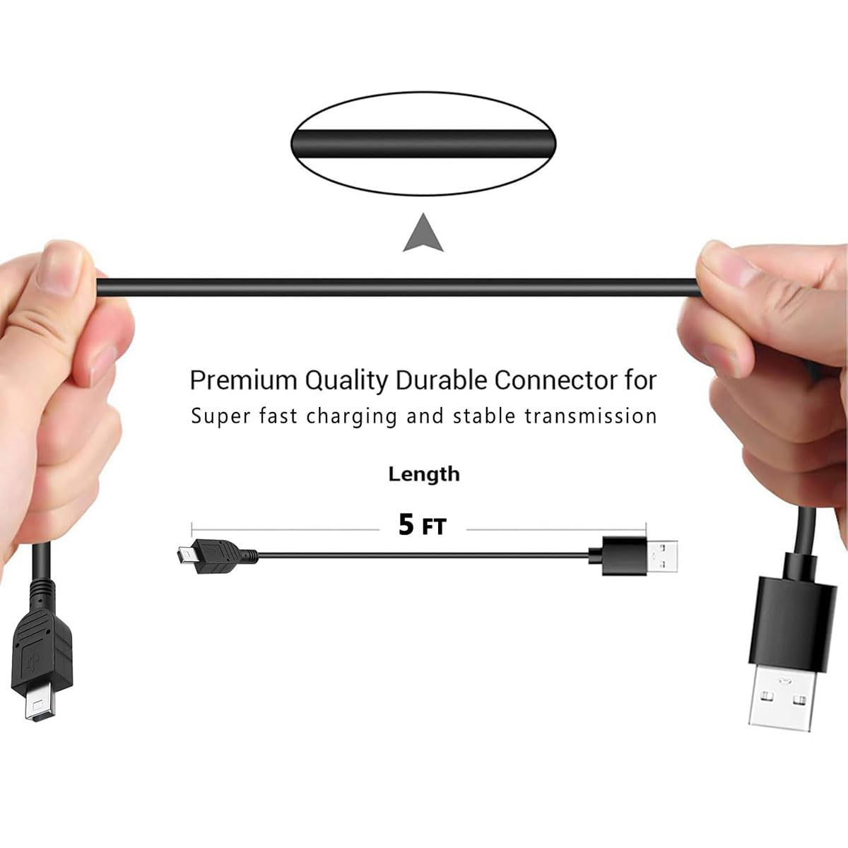 boda Voice Amplifier Charger Cable, Mini USB Charging Cable Compatible for ZOWEETEK ZW-Z258 ZW-S615 /Shidu SD-258/ WinBridge WB001 Portable Mini