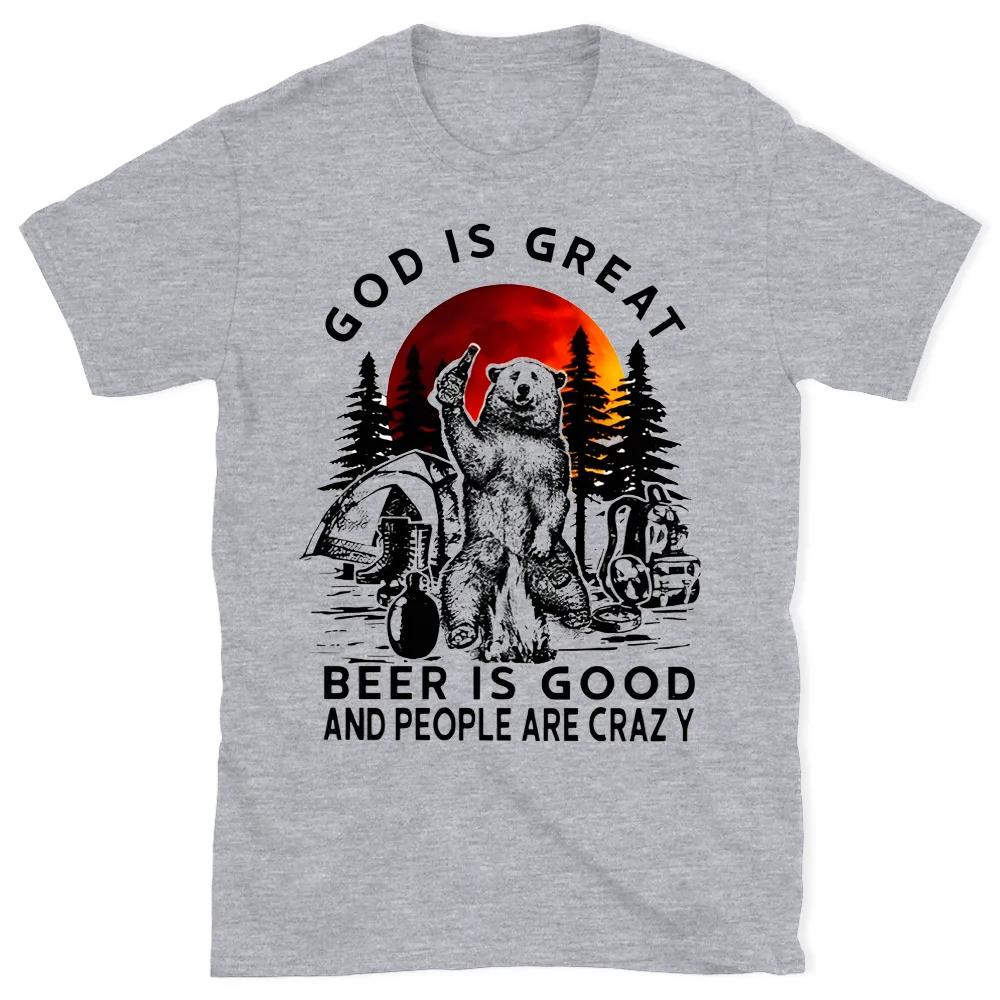Gott Ist Groß Christliches T-Shirt Herren und Damen Kurzarm Baumwoll-T-Shirts Y2k Shirt Oversize Tops Sommerbluse Herren Kleidung