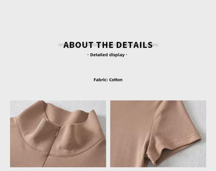 Women’s 2024 Summer Slim-Fit Zipper Polo Top