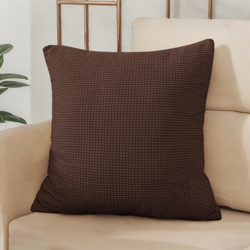 

40x40 45x45 50x50 Solid Color Jacquard Pillow Cover for Sofa Office Waist Cushion Cover Home Decorative Pillowcase Decoration 40x40cm