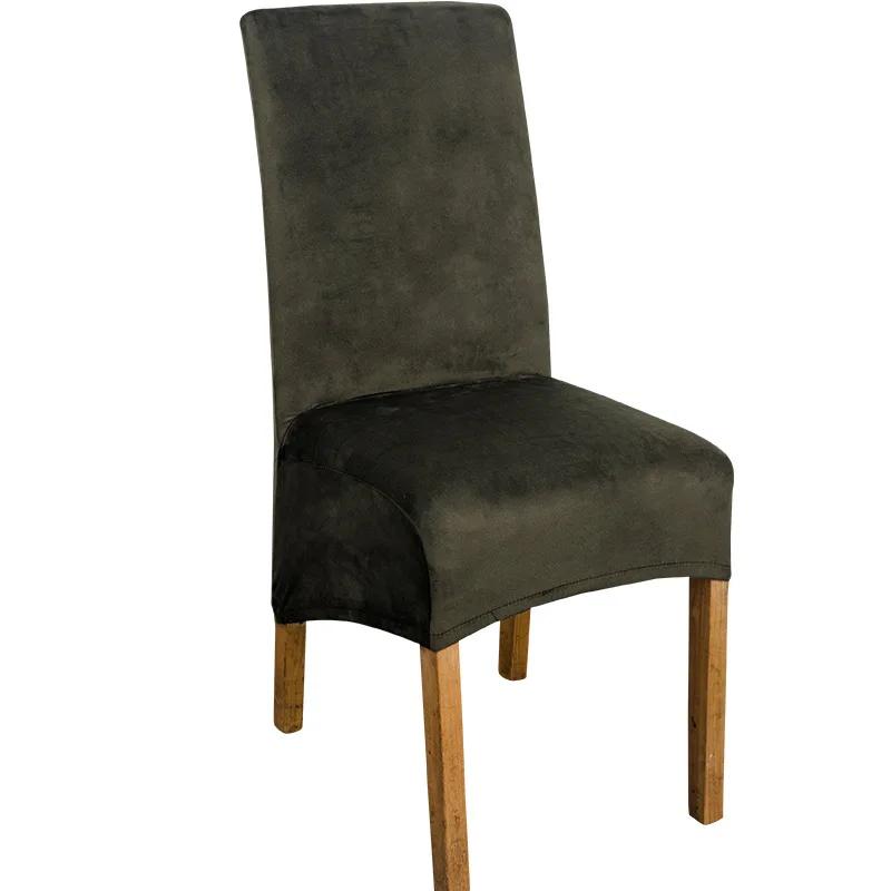 XL Size Chair Cover Big Size Velvet Fox Fabric Long Back Europe Style Seat Chair Covers for Restaurant Hotel Party Banquet