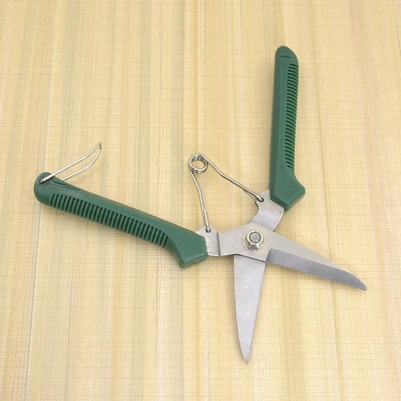 Hot Sale Stainless Steel Non Slip Handle Garden Scissors For Bonsai Household Use 190mm Straight Head Pruning Shears