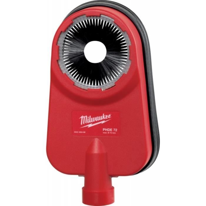 Accessoire D'aspiration - MILWAUKEE - PHDE72 - Rouge - Compatible Forets 6-72 Mm - Batterie