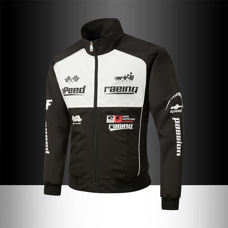 Source locomotive baseball jacket women's spring and autumn new American street hiphop couple racing suit