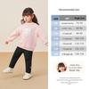 Leggings neri foderati in pile antibatterici per bambina per Autunno e Inverno