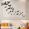 Removable Wall Decal Halloween LED Stickers Glow-in-the-Dark Bat & Spider Decorations Battery-Powered Hanging Ornaments Night Light Sticker