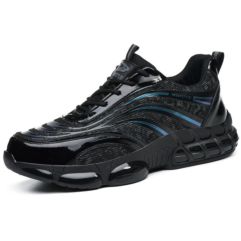 

Steel Toe Shoes for industrial work construction site anti-slip work shoes ultra-light sneakers comfortable safety shoes for men 37 синий
