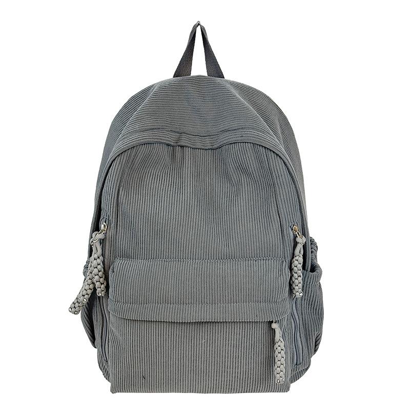 Schoolbag New Large Capacity Autumn and Winter Plush Backpack Multifunctional Casual Backpack Women's Middle School and College Student School Bag