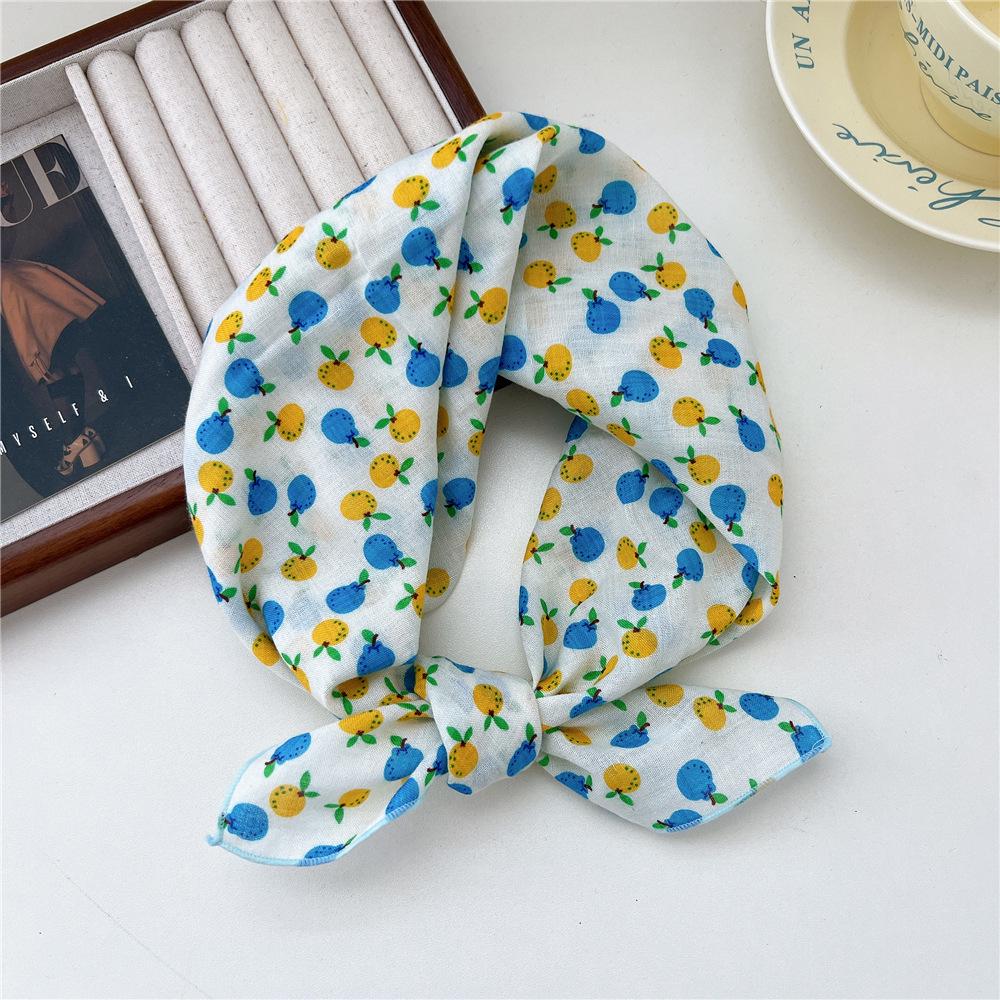 Versatile Women's Cotton Linen Silk Scarf – Spring/Autumn Neck Protector & Fashionable Head Scarf with Foreign Style