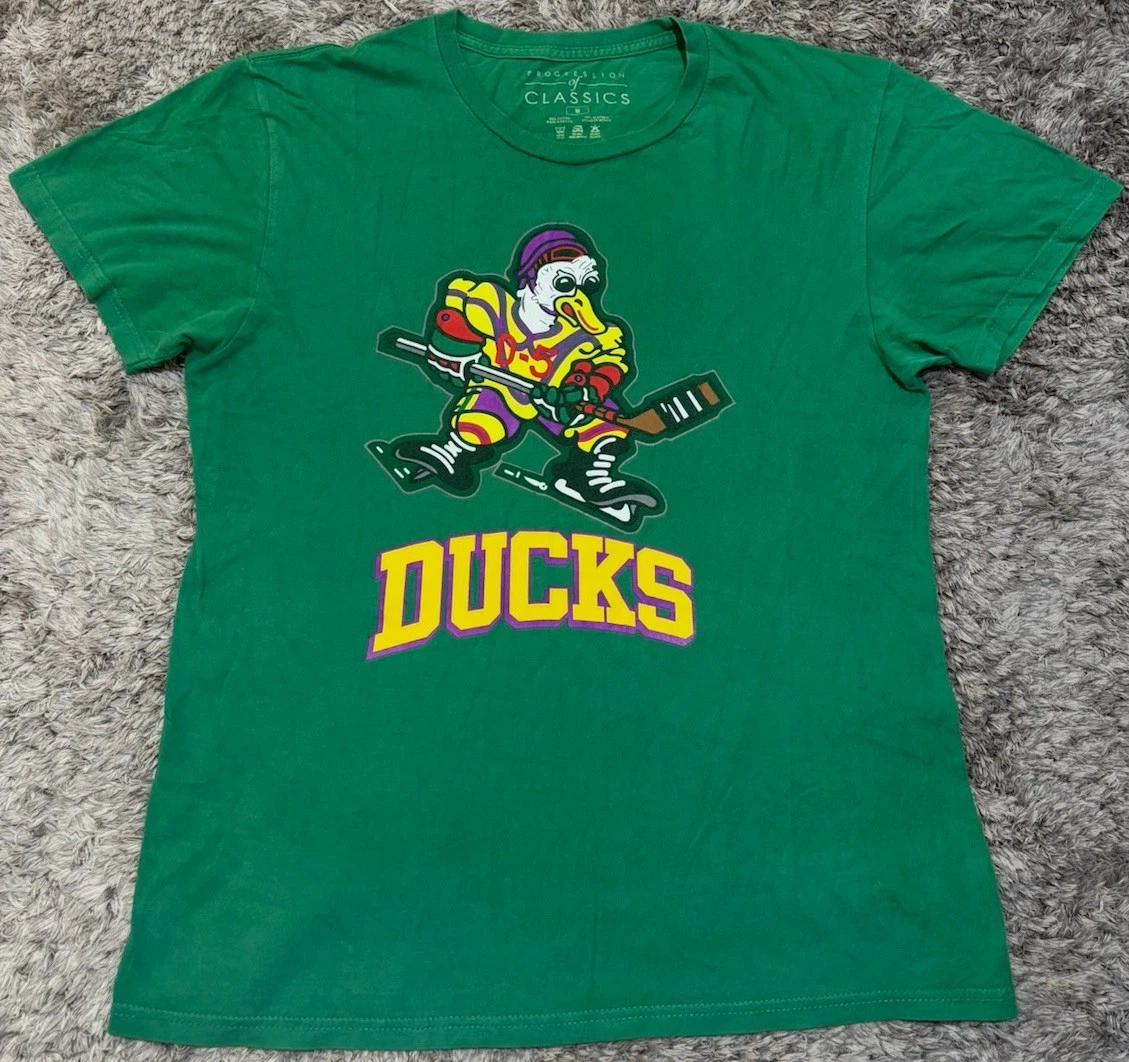 

Mighty Ducks Movie Hockey Tee T Shirt #33 Greg Goldberg Green Cotton Womens M L