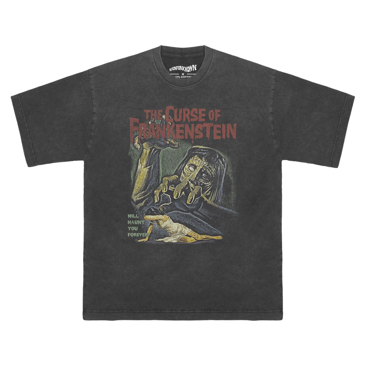 The Curse of Frankenstein TShirt Classic Horror Movie Mary Shelley Retro Men Summer Short Long Sleeves Cotton Mens Tee Shirt S
