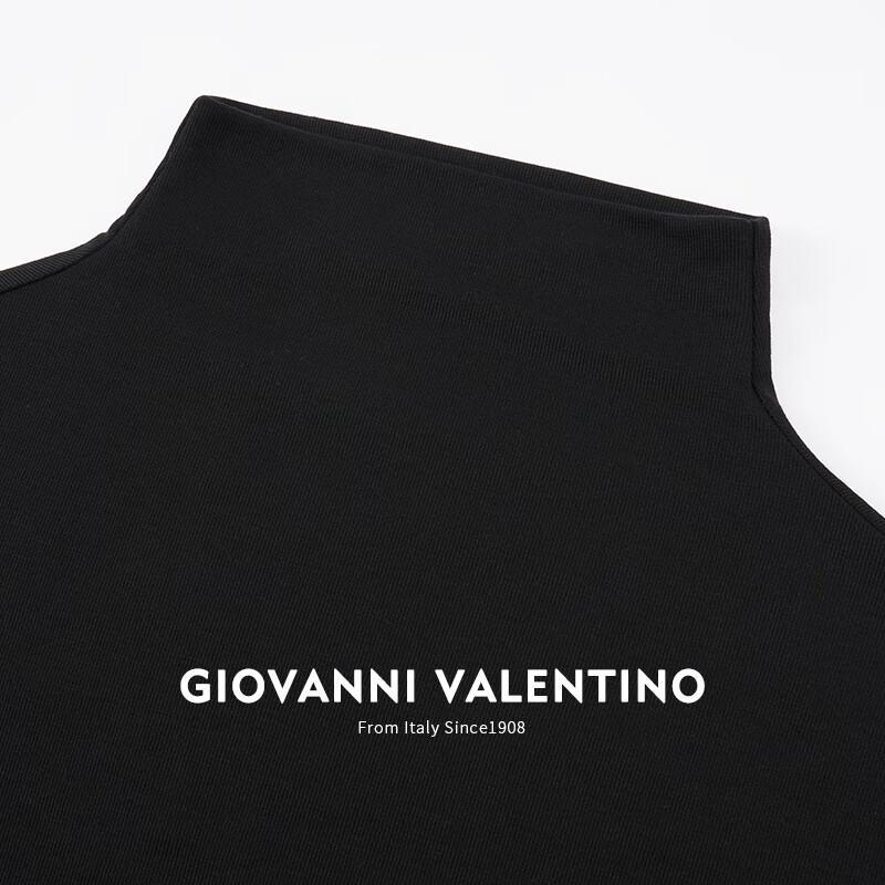 GIOVANNI VALENTINO Women's Semi-High Neck Knit Base Layer Top