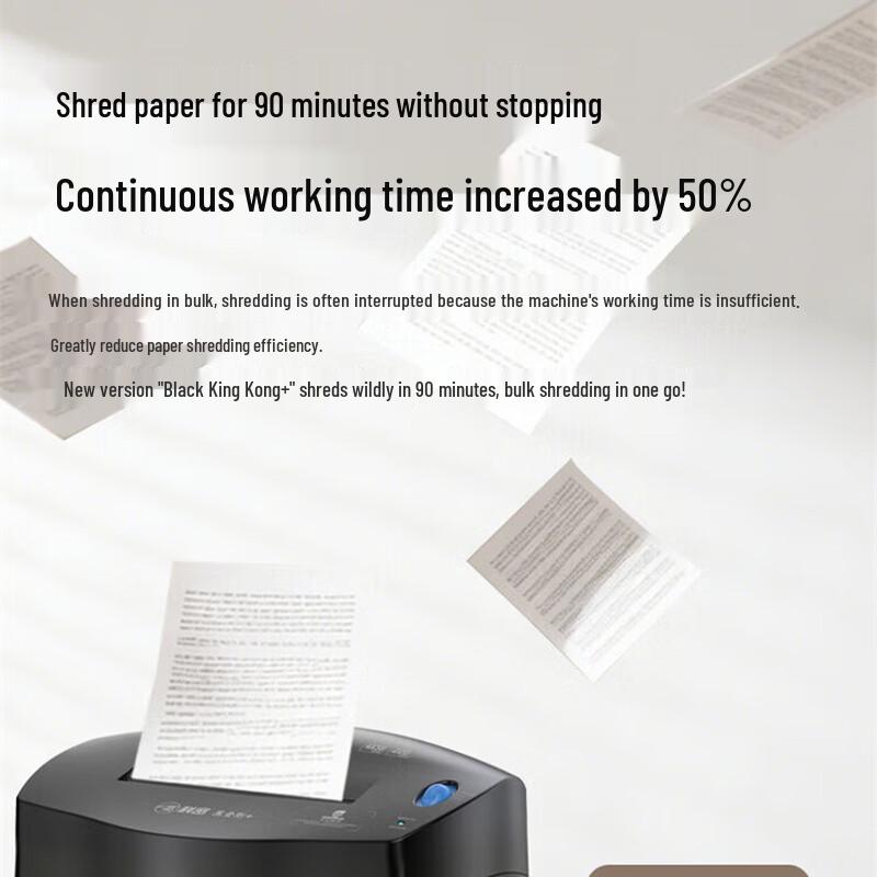 Comet Black Gold Commercial Paper Shredder CN Plug (adapter Included)