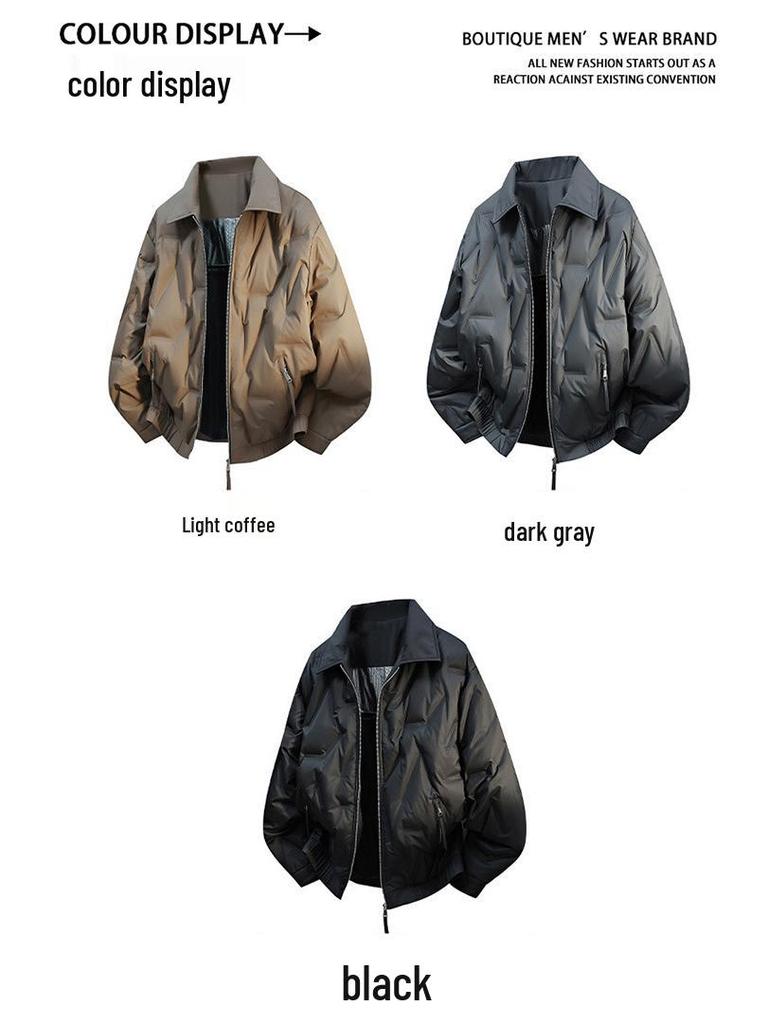 Plus Size Men's Winter Down Jacket, 90-300 jin, 90% Down, Sports & Casual Style