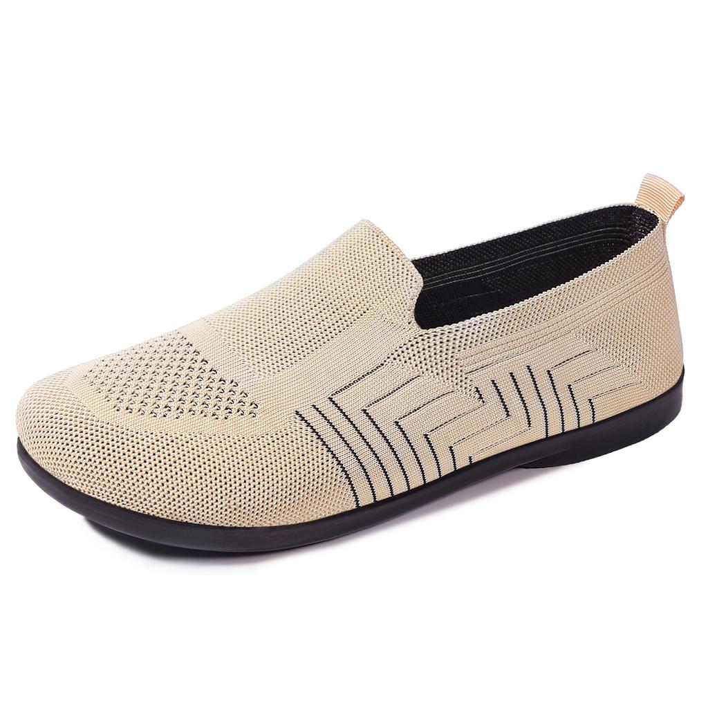 Ballet Flats Schoenen voor Dames Lichtgewicht Breedte Opvouwbaar Gebreide Flats Comfortabele Schoenen Dames Jurk Casual Ademend Werk Kantoor Lopen Loafers Schoenen