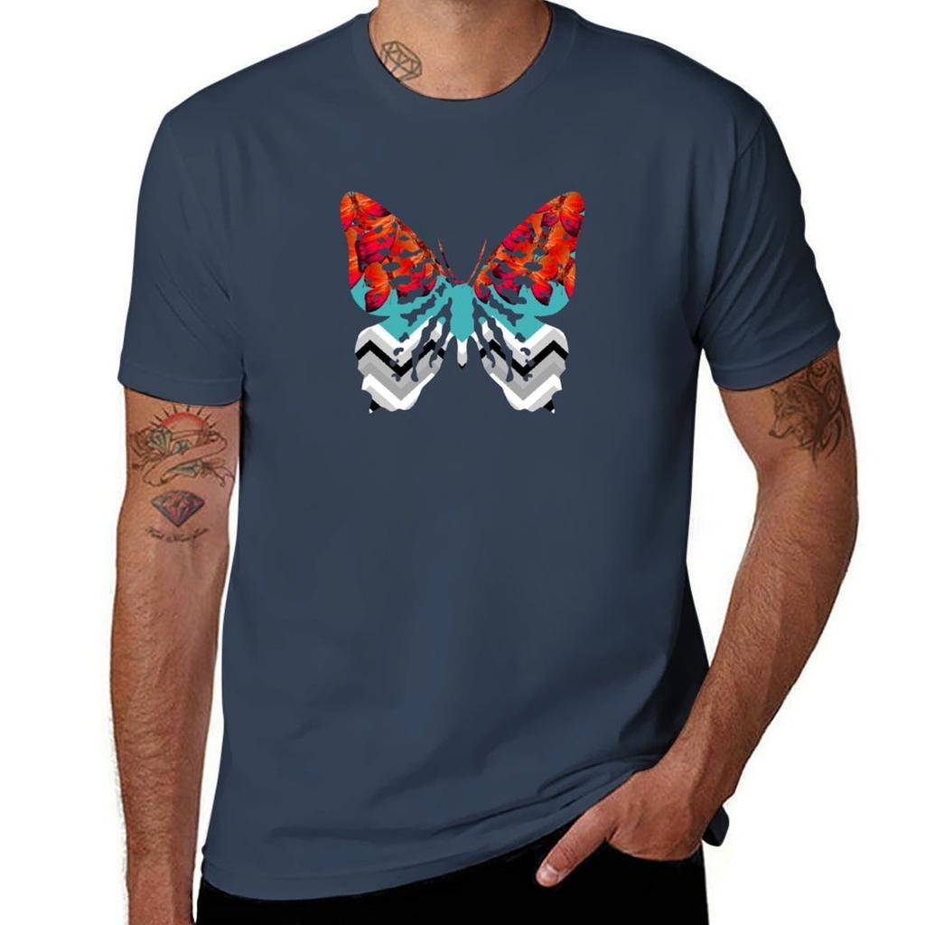 butterfly pattern TShirt Mechanic Work Tee Shirt