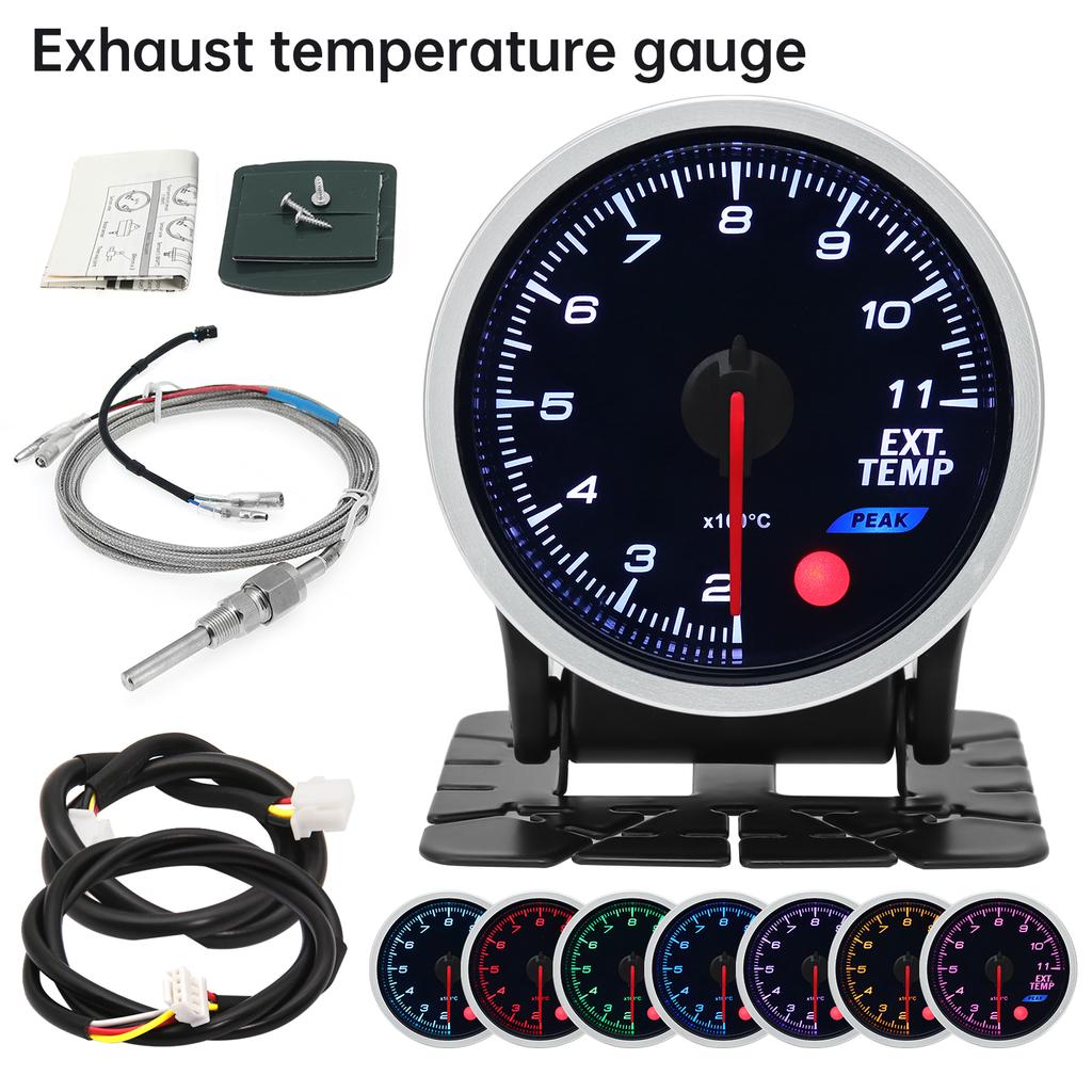 Universal Auto 12V 52mm 8 Color Racing Car Oil Pressure Water Oil Temp EGT Exhaust Temp Turbo Boost Tachometer Gauge Meter
