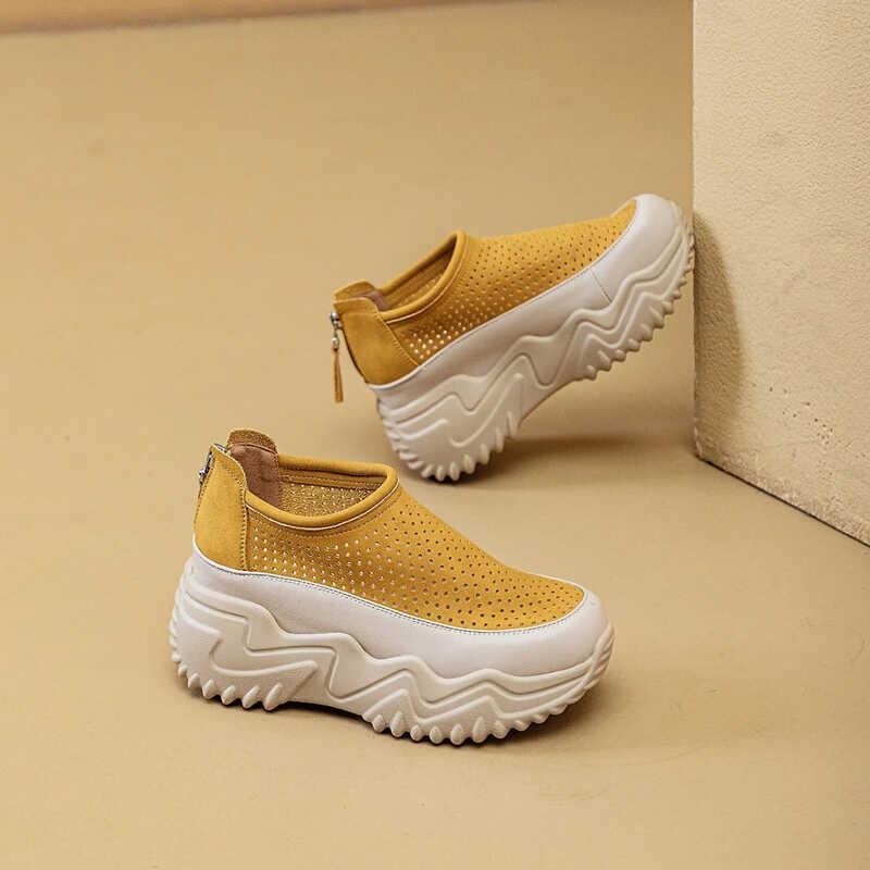 Breathable sandals children's 2025 new summer mesh single shoes versatile height increase hollow hole casual shoes
