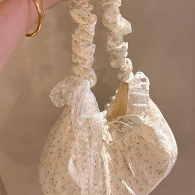 Kant Bloemen Tas - Grote Capaciteit Geplooide Pendelaar Enkel-schouder Crossbody Tas