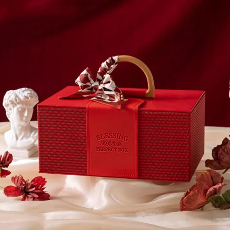 Handheld Gift Box Birthday Gift Packaging Empty Box Large leather Box Wedding candy souvenir Cosmetics storage box