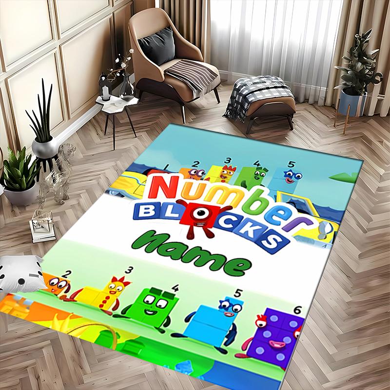 Benutzerdefinierter Personalisierung Numberblocks Teppich - Perfekt für Küche, Bad, Waschküche Dekor Große Größe Verfügbar, Geschenk Alle Jahreszeiten