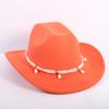 Beliebte europäische und amerikanische Mode OL-Stil einfarbiger Cowboyhut Herren und Damen High-End Zylinder Jazzhut Filzhut