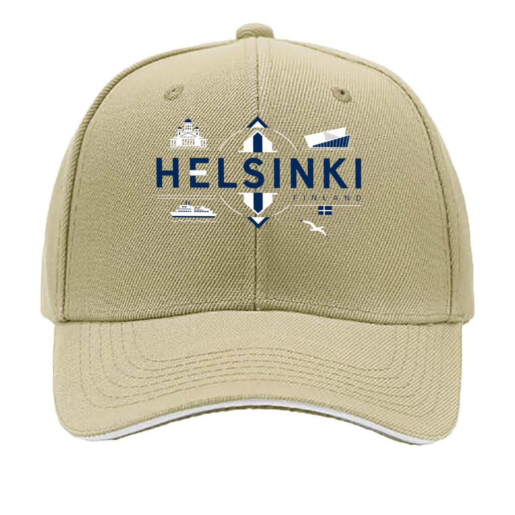 Modern Helsinki Finland Cross Travel Sandwich Baseball Cap Sun Cap Outdoor Workouts Hat