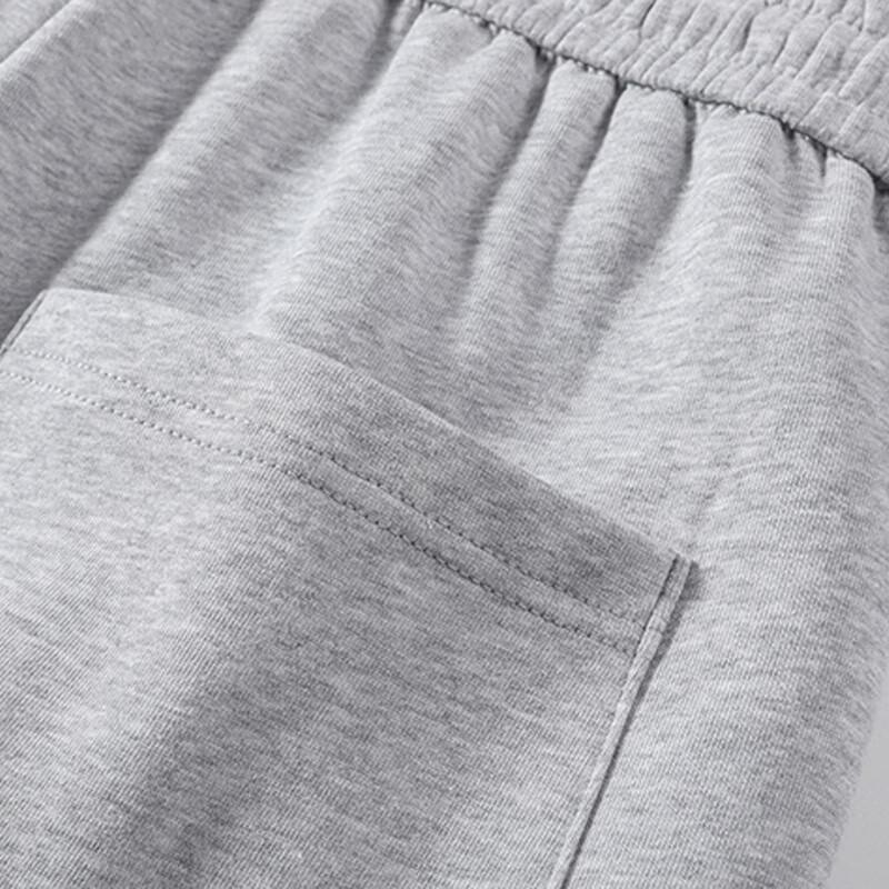 Men's Autumn/Winter Fleece-Lined Loose Straight-Leg Sweatpants