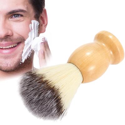 Hot Shaving Barber Salon Uomo Dispositivo per la pulizia della barba facciale Strumento per la rasatura Pennello da barba morbido con legno