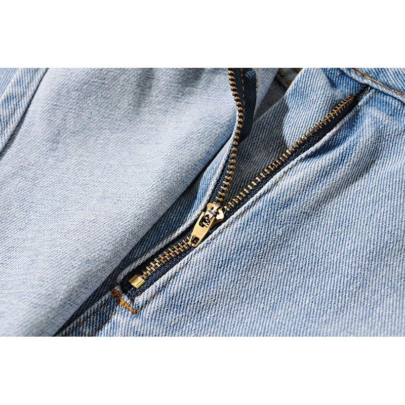 Modrá džínová sukně pro ženy léto s vysokým pasem štíhlé ležérní kraťasy do áčka sukně Y2k vintage dámské oblečení velká velikost