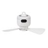 Small Ceiling Fan with Light ABS Quiet Rechargeable Portable Hanging Fan Light with Remote Control for Bedroom Outdoor Camping