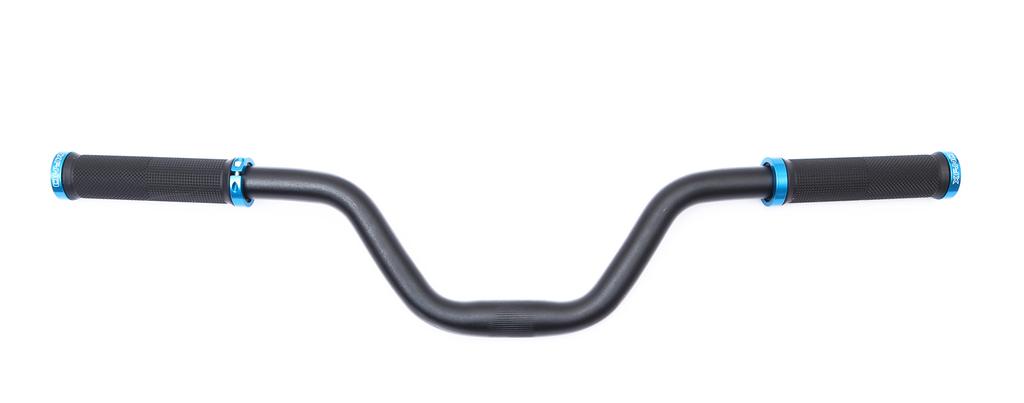 Bicycle Grip Set Of 2 Bk/Blue Ring
