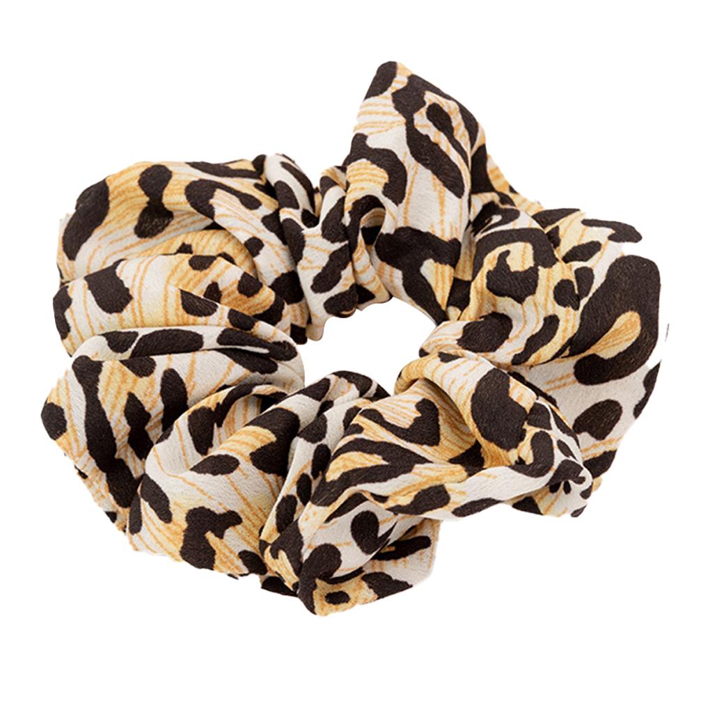 Large Hair Scrunchies Leopard Print Thick Stretchy Adjustable Ponytail Holder Bobbles Hairs Band Accessories Multi Color