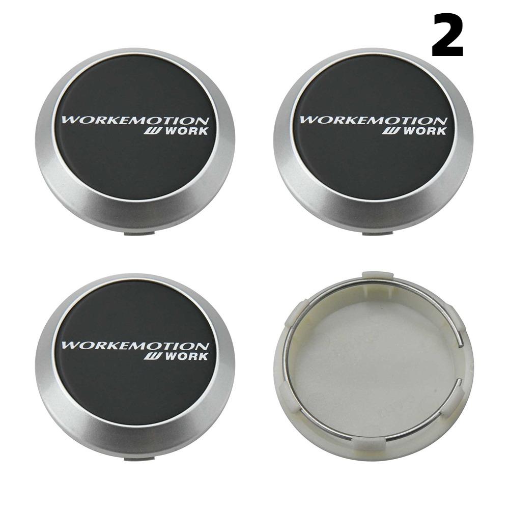 4 STuks Nieuwe 64MM Buiten Diameter / 60MM Binnen Diameter Dop Voor Velgen WORK EMOTION EQUIP MEISTER VS Logo Wielnaafdop Sportauto Velgkap Naafdoppen