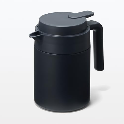 MUJI Wide-Mouth, Easy-to-Wash Insulated Tabletop Pot, Black, 0.8L, 84334559
