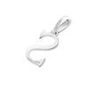 Lala Christie Initial Pendant Necklace, PT900 Platinum, Size Small, for Men and Women