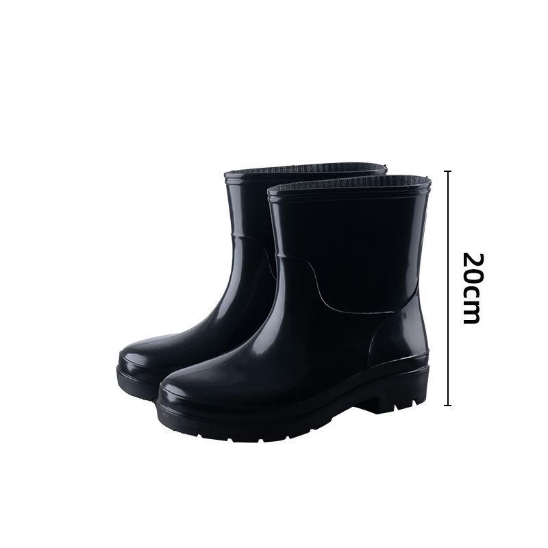 Men's Acid-Resistant Non-Slip Waterproof Rain Boots - Summer Short Tube Rubber Shoes for Chefs