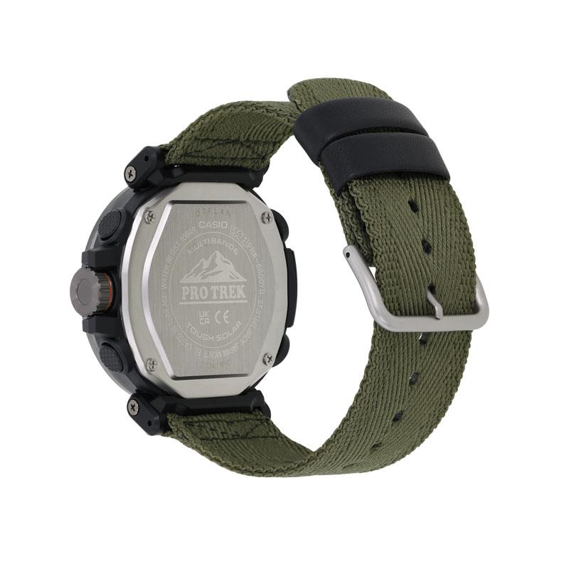 Casio Serie PRO TREK - Display Doppio a Disco Montagna Outdoor Alimentazione Solare Smartwatch Multifunzione Antiurto e Impermeabile PRW-6600YB-3PR