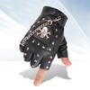 Men's Street Dance Half Finger Leather Gloves Nightclub Pole Dance Rivet Punk Gloves Performance Dance Performance