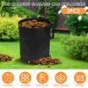 1/2Pcs Garden Waste Bag 37.8L Leaf Waste Bag Large Capacity Collapsible Garden Bag Space Saving Pop Up Trash Can for Outdoor