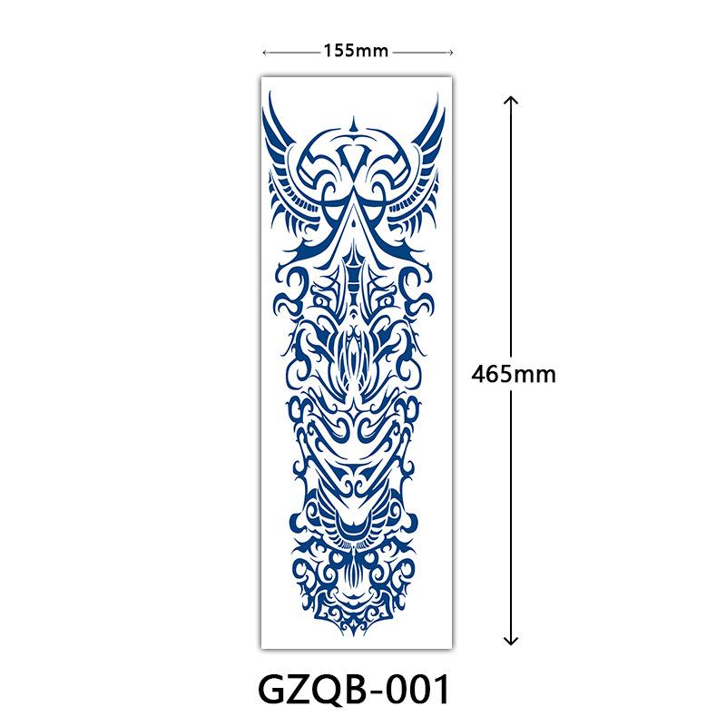 Herbal Tattoo Stickers, Semi-Permanent Tattoo Stickers, Herbal Juice Full Arm Tattoo Stickers
