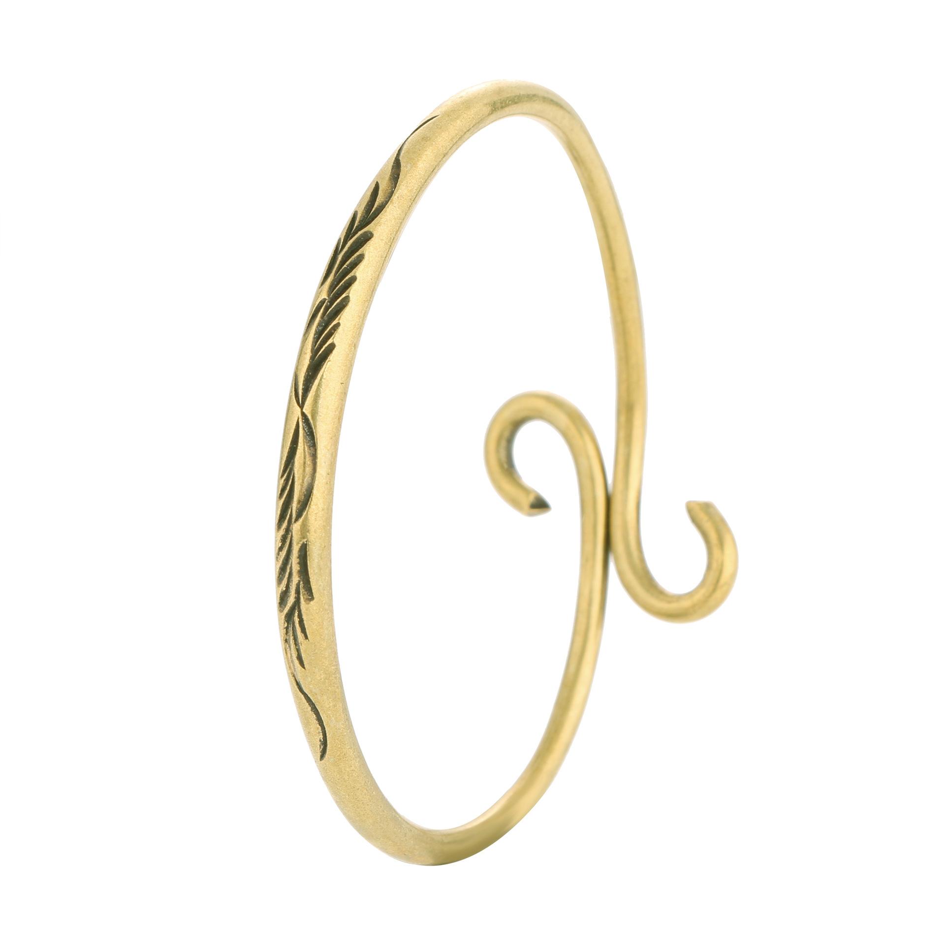 Retro Adjustable Yellow Bracelet Open Design Antique Finish Multistyle Hanfu Matching Jewelry